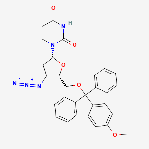 molecular formula C29H27N5O5 B12400731 1-[(2R,5S)-4-azido-5-[[(4-methoxyphenyl)-diphenylmethoxy]methyl]oxolan-2-yl]pyrimidine-2,4-dione 