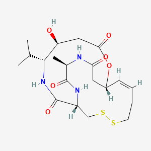 molecular formula C20H31N3O6S2 B12400733 (1S,5S,6R,9S,15Z,20R)-5-hydroxy-20-methyl-6-propan-2-yl-2-oxa-11,12-dithia-7,19,22-triazabicyclo[7.7.6]docos-15-ene-3,8,18,21-tetrone 