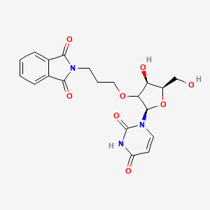 2-[3-[(2R,4S,5R)-2-(2,4-dioxopyrimidin-1-yl)-4-hydroxy-5-(hydroxymethyl)oxolan-3-yl]oxypropyl]isoindole-1,3-dione