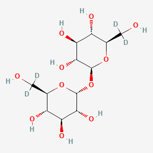 molecular formula C12H22O11 B12400745 (2R,3S,4S,5R,6S)-2-[dideuterio(hydroxy)methyl]-6-[(2R,3R,4S,5S,6R)-6-[dideuterio(hydroxy)methyl]-3,4,5-trihydroxyoxan-2-yl]oxyoxane-3,4,5-triol 