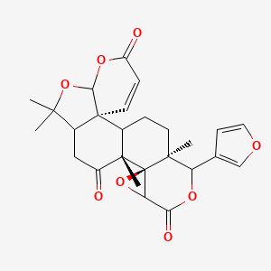 Limonoic acid, 1,4-deepoxy-1,2-didehydro-4,19-epoxy-, di-delta-lactone, (19R)-; Acidissimin