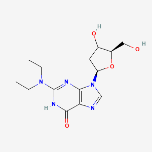 molecular formula C14H21N5O4 B12400893 2-(diethylamino)-9-[(2R,5R)-4-hydroxy-5-(hydroxymethyl)oxolan-2-yl]-1H-purin-6-one 