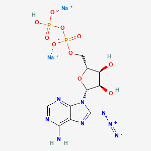 molecular formula C10H12N8Na2O10P2 B12400901 8-Azido-ADP (disodium) 