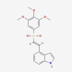 4-[(E)-2-(3,4,5-trimethoxyphenyl)selenonylethenyl]-1H-indole