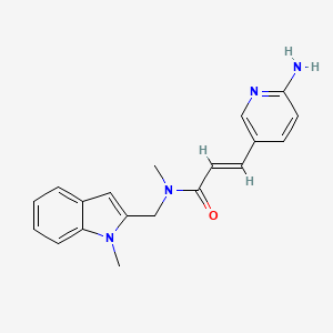 3-(6-Aminopyridin-3-YL)-N-methyl-N-[(1-methyl-1H-indol-2-YL)methyl]acrylamide