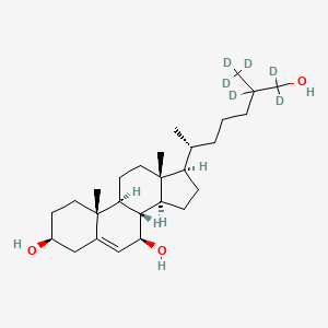 (3S,7R,8S,9S,10R,13R,14S,17R)-10,13-dimethyl-17-[(2R)-6,7,7,7-tetradeuterio-6-[dideuterio(hydroxy)methyl]heptan-2-yl]-2,3,4,7,8,9,11,12,14,15,16,17-dodecahydro-1H-cyclopenta[a]phenanthrene-3,7-diol