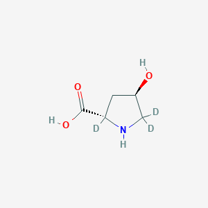 molecular formula C5H9NO3 B12401108 trans-4-Hydroxy-L-proline-2,5,5-d3 