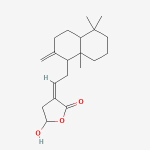 (3Z)-3-[2-(5,5,8a-trimethyl-2-methylidene-3,4,4a,6,7,8-hexahydro-1H-naphthalen-1-yl)ethylidene]-5-hydroxyoxolan-2-one