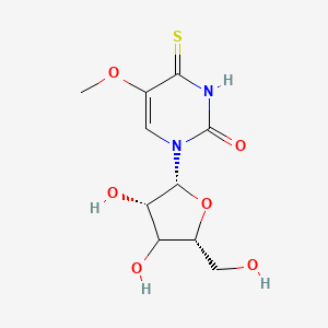 molecular formula C10H14N2O6S B12401160 1-[(2R,3S,5R)-3,4-dihydroxy-5-(hydroxymethyl)oxolan-2-yl]-5-methoxy-4-sulfanylidenepyrimidin-2-one 