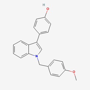 molecular formula C22H19NO2 B12401175 Tubulin inhibitor 31 