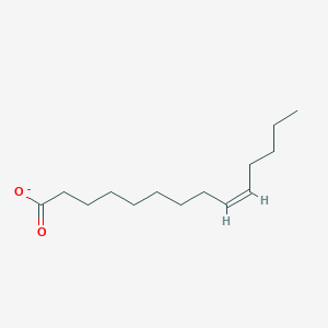 molecular formula C14H25O2- B1240118 肉豆蔻酸酯 