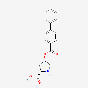 (2~{S},4~{S})-4-(4-phenylphenyl)carbonyloxypyrrolidine-2-carboxylic acid