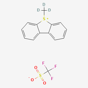 molecular formula C14H11F3O3S2 B12401212 5-Methyl-5H-dibenzo[b,d]thiophen-5-ium trifluoromethanesulfonate-d3 