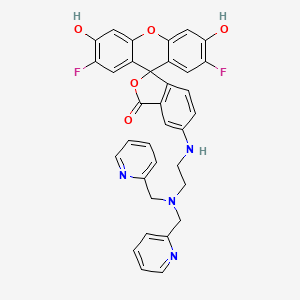 molecular formula C34H26F2N4O5 B12401253 5-[[2-[Bis(2-pyridinylmethyl)amino]ethyl]amino]-2',7'-difluoro-3',6'-dihydroxyspiro[isobenzofuran-1(3H),9'-[9H]xanthen]-3-one 