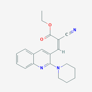 ethyl (Z)-2-cyano-3-(2-piperidin-1-ylquinolin-3-yl)prop-2-enoate