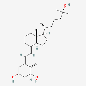 molecular formula C27H44O3 B1240136 (1R,5Z)-5-[(2E)-2-[(1R,3aS,7aR)-1-[(2R)-6-hydroxy-6-methylheptan-2-yl]-7a-methyl-2,3,3a,5,6,7-hexahydro-1H-inden-4-ylidene]ethylidene]-4-methylidenecyclohexane-1,3-diol CAS No. 32511-63-0