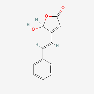 molecular formula C12H10O3 B1240138 (E)-5-Hydroxy-4-(2-phenylethenyl)-2(5H)-furanone CAS No. 91269-98-6