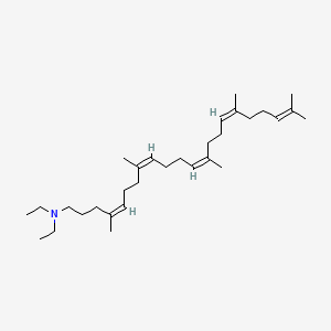 molecular formula C31H55N B1240139 (4Z,8Z,12Z,16Z)-N,N-diethyl-4,8,13,17,21-pentamethyldocosa-4,8,12,16,20-pentaen-1-amine CAS No. 86699-75-4
