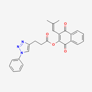 molecular formula C25H21N3O4 B12401407 Antileishmanial agent-12 