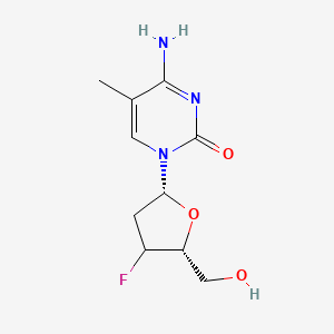 4-amino-1-[(2R,5R)-4-fluoro-5-(hydroxymethyl)oxolan-2-yl]-5-methylpyrimidin-2-one