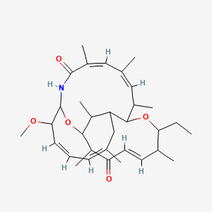(4Z,6Z,13E,21Z,23Z)-11-ethyl-25-methoxy-4,6,8,12,16,18,21-heptamethyl-10,26-dioxa-2-azatricyclo[15.8.1.09,19]hexacosa-4,6,13,21,23-pentaene-3,15-dione