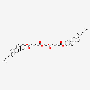 6-O-[10,13-dimethyl-17-(6-methylheptan-2-yl)-2,3,4,7,8,9,11,12,14,15,16,17-dodecahydro-1H-cyclopenta[a]phenanthren-3-yl] 1-O-[2-[6-[[10,13-dimethyl-17-(6-methylheptan-2-yl)-2,3,4,7,8,9,11,12,14,15,16,17-dodecahydro-1H-cyclopenta[a]phenanthren-3-yl]oxy]-6-oxohexanoyl]oxyethyl] hexanedioate