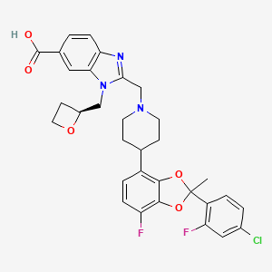 molecular formula C32H30ClF2N3O5 B12401461 GLP-1R agonist 4 