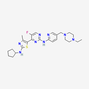 molecular formula C25H33FN8S B12401501 Ulecaciclib CAS No. 2075750-05-7