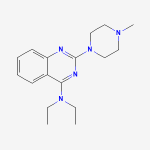 molecular formula C17H25N5 B1240152 N,N-diethyl-2-(4-methyl-1-piperazinyl)-4-quinazolinamine 
