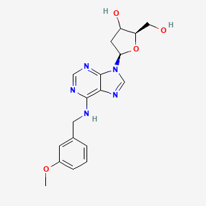 molecular formula C18H21N5O4 B12401523 (2R,5R)-2-(hydroxymethyl)-5-[6-[(3-methoxyphenyl)methylamino]purin-9-yl]oxolan-3-ol 