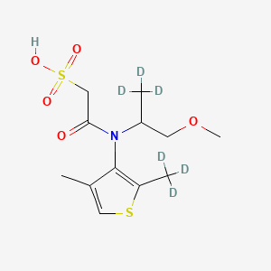 molecular formula C12H19NO5S2 B12401527 Dimethenamid ESA-d6 