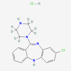 molecular formula C17H18Cl2N4 B12401560 N-Desmethylclozapine-d8 hydrochloride 