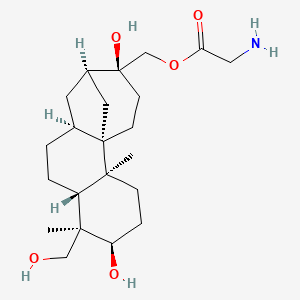[(1S,2S,5R,6R,7R,10S,12R,13S)-5,13-dihydroxy-6-(hydroxymethyl)-2,6-dimethyl-13-tetracyclo[10.3.1.01,10.02,7]hexadecanyl]methyl 2-aminoacetate