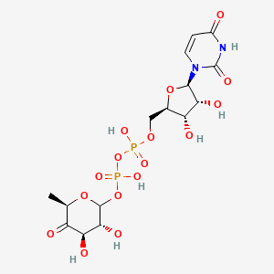 uridine 5'-[3-(6-deoxy-D-xylo-hexopyranosyl-4-ulose) dihydrogen diphosphate]