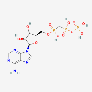 [(2R,4S,5R)-5-(6-aminopurin-9-yl)-3,4-dihydroxyoxolan-2-yl]methoxy-[[hydroxy(phosphonooxy)phosphoryl]methyl]phosphinic acid