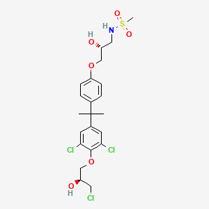 N-[(2R)-3-[4-[2-[3,5-dichloro-4-[(2S)-3-chloro-2-hydroxypropoxy]phenyl]propan-2-yl]phenoxy]-2-hydroxypropyl]methanesulfonamide