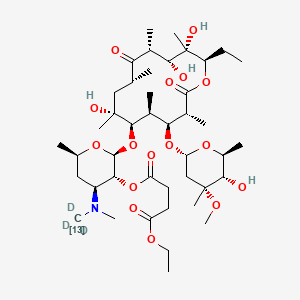 molecular formula C43H75NO16 B12401715 Erythromycin ethylsuccinate-13C,d3 