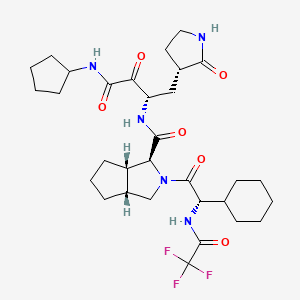 molecular formula C31H44F3N5O6 B12401723 Leritrelvir 