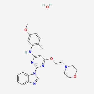 molecular formula C25H30N6O4 B12401776 Lck Inhibitor III 