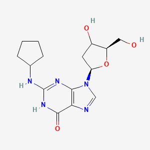 2-(cyclopentylamino)-9-[(2R,5R)-4-hydroxy-5-(hydroxymethyl)oxolan-2-yl]-1H-purin-6-one