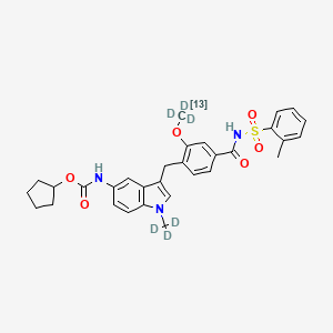 molecular formula C31H33N3O6S B12401823 Zafirlukast-13C,d6 