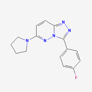 3-(4-Fluorophenyl)-6-(1-pyrrolidinyl)-[1,2,4]triazolo[4,3-b]pyridazine