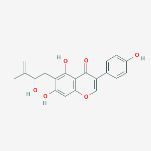 5,7-Dihydroxy-6-(2-hydroxy-3-methylbut-3-enyl)-3-(4-hydroxyphenyl)chromen-4-one