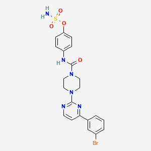 [4-[[4-[4-(3-bromophenyl)pyrimidin-2-yl]piperazine-1-carbonyl]amino]phenyl] sulfamate