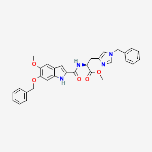 molecular formula C31H30N4O5 B12401933 methyl (2S)-3-(1-benzylimidazol-4-yl)-2-[(5-methoxy-6-phenylmethoxy-1H-indole-2-carbonyl)amino]propanoate 