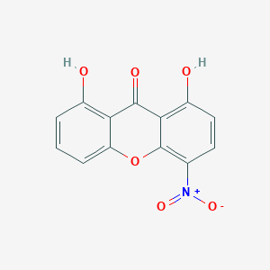 molecular formula C13H7NO6 B1240194 1,8-DI-Hydroxy-4-nitro-xanthen-9-one 