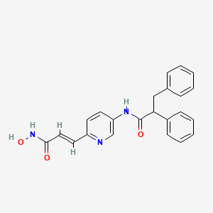 N-[6-[(E)-3-(hydroxyamino)-3-oxoprop-1-enyl]pyridin-3-yl]-2,3-diphenylpropanamide