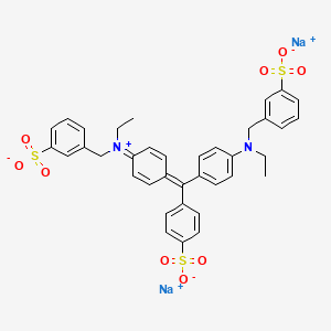 disodium;3-[[N-ethyl-4-[[4-[ethyl-[(3-sulfonatophenyl)methyl]azaniumylidene]cyclohexa-2,5-dien-1-ylidene]-(4-sulfonatophenyl)methyl]anilino]methyl]benzenesulfonate