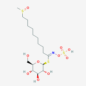 molecular formula C17H33NO10S3 B12402020 [(2S,3R,4S,5S,6R)-3,4,5-trihydroxy-6-(hydroxymethyl)oxan-2-yl] (1Z)-10-methylsulfinyl-N-sulfooxydecanimidothioate 