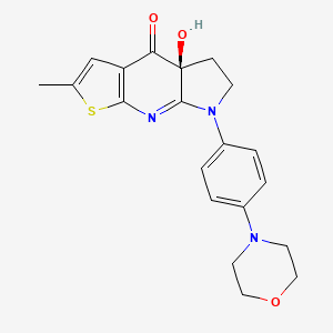 (9~{S})-5-methyl-12-(4-morpholin-4-ylphenyl)-9-oxidanyl-4-thia-2,12-diazatricyclo[7.3.0.0^{3,7}]dodeca-1,3(7),5-trien-8-one